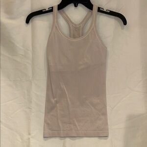 Lululemon Athletica Beige Ribbed Tank Top
